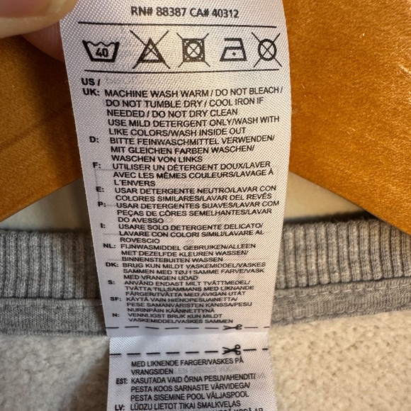 Adidas Mens Light Fleece Lined Sweatshirt Gray Small Long Sleeve Casual School - Picture 5 of 12